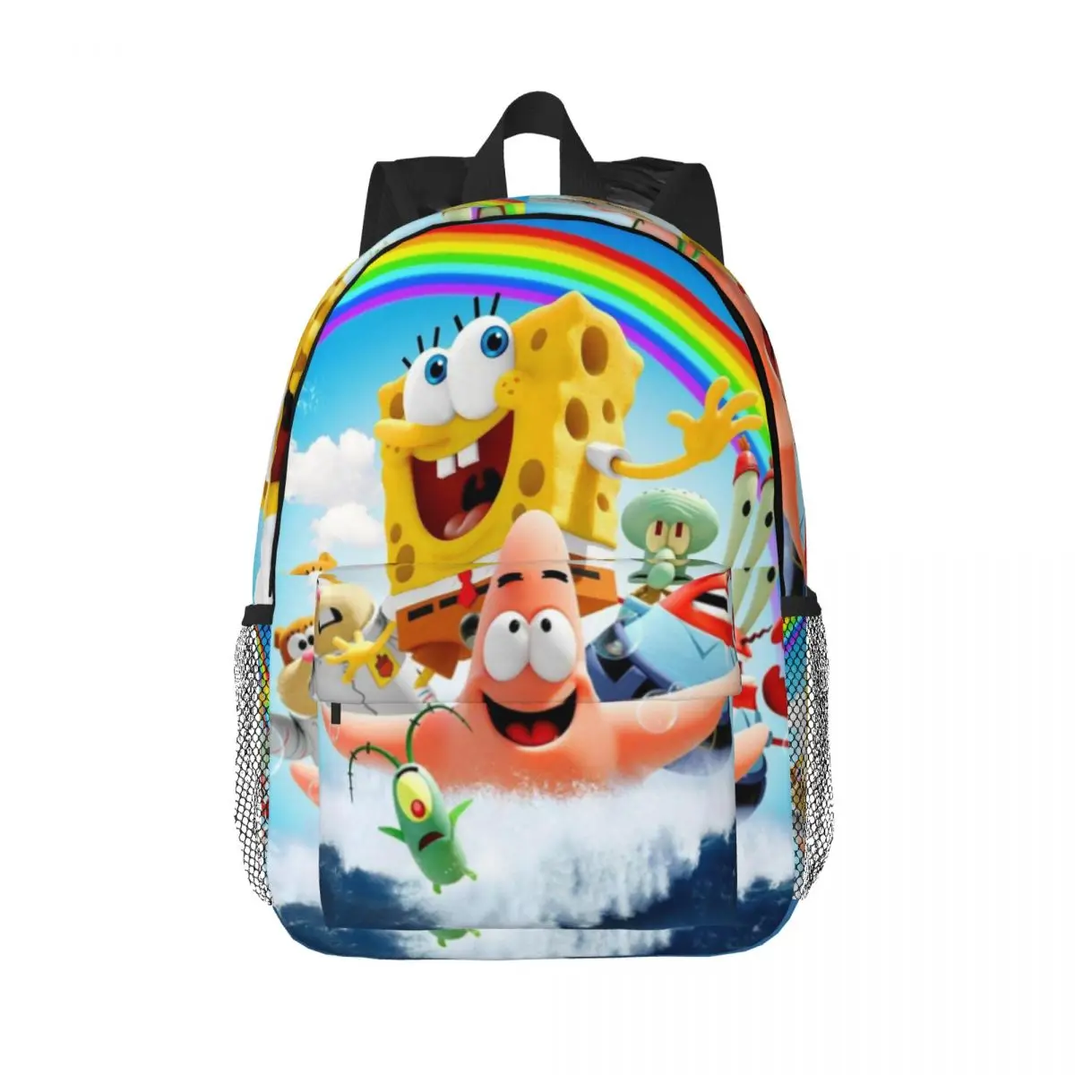 Spongebob Bedrukte Lichtgewicht Casual Schooltas Voor School, Buiten, Winkelen, Kantoor 15Inch