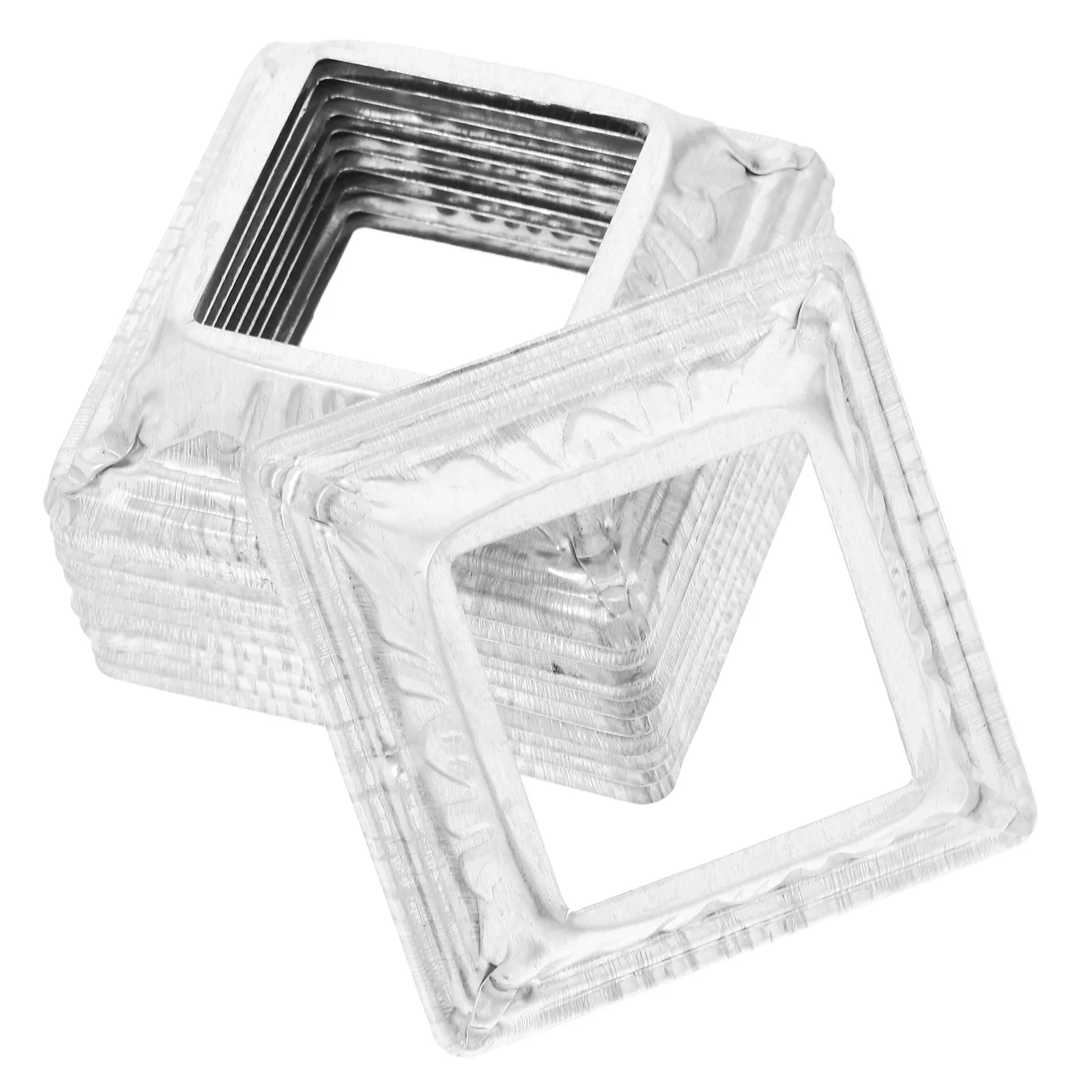 

10Pcs Square Tube Cover for Metal Railing Post Base Decorative Floral Cover Balcony Stair Railing Column Trim Iron