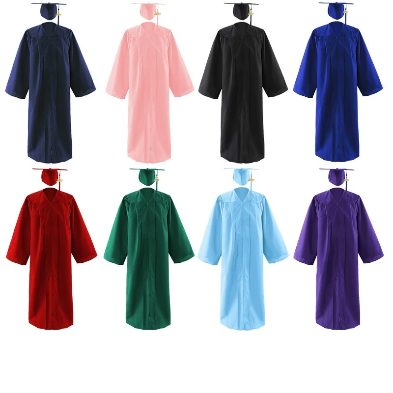 

Graduation Dress Hat Set - High School and University Bachelor's Degree Ceremony Robe Tassel and Shawl Graduation Dress