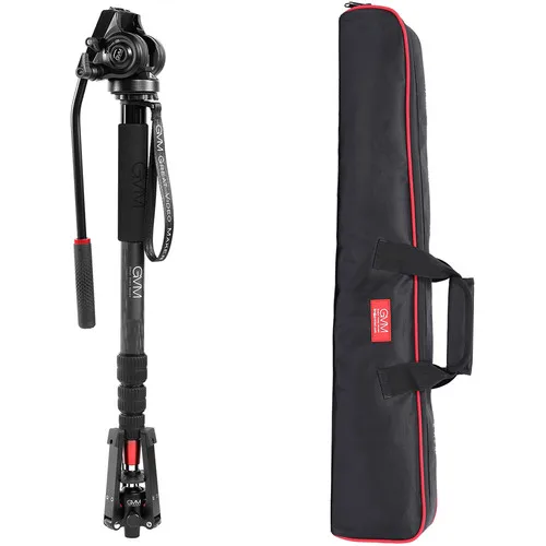 GVM G169 CARBON FIBER 4-Section Monopod with Video Fluid Head