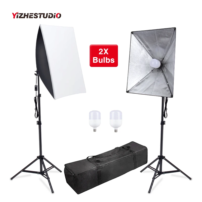 

Photographic Softbox Lighting Kit ,soft box with Tripod 58W LED Bulb for Photo Studio Camera Shooting Video Recording