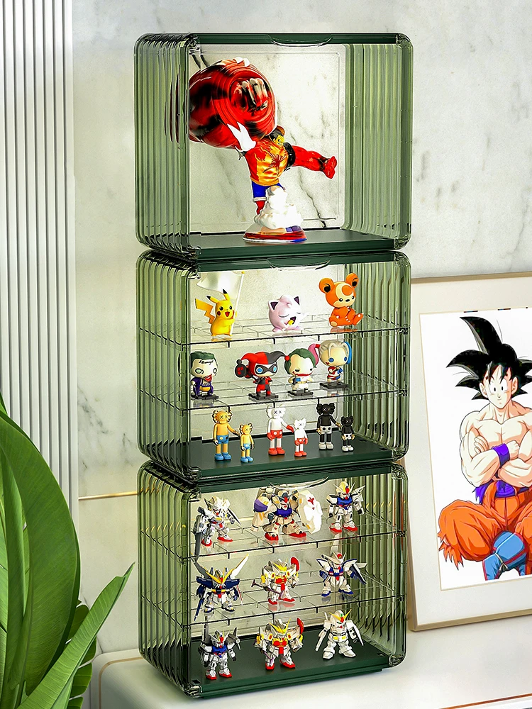 Rydun Acryl-Aufbewahrungsständer, transparente Blasenvitrine für Figuren, Sammlerstücke, Organizer, Box für den Heimgebrauch im Büro