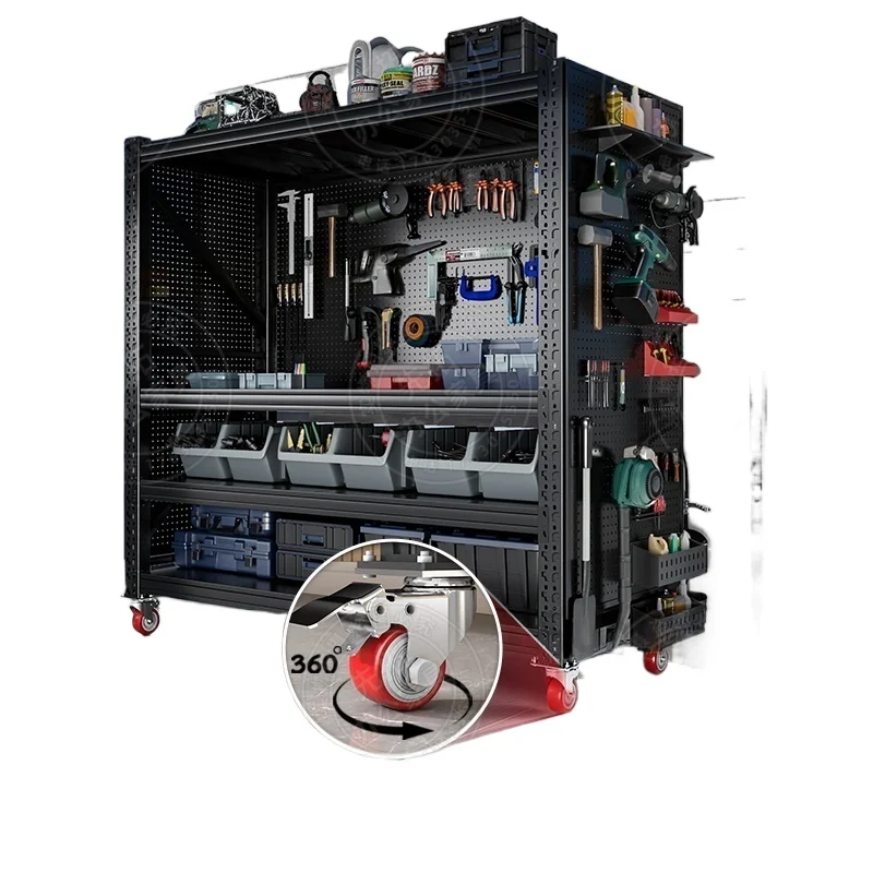 

Removable Wheeled Tool Storage Rack Hole Plate Shelf