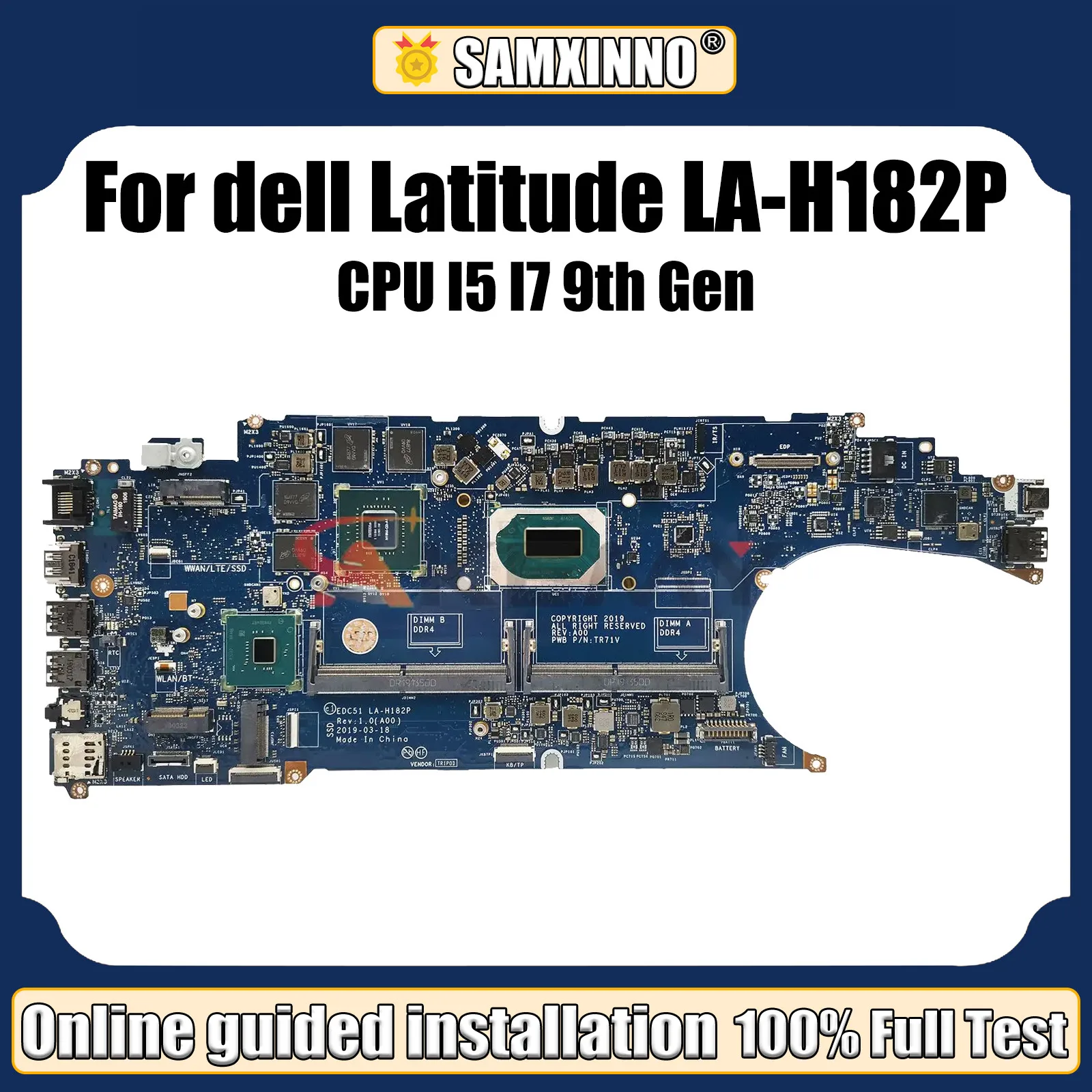 

LT Laptop LA-H182P Mainboard For DELL Latitude Notebook Motherboard 5501 3541 EDC51 0DTNGJ 0GJJW0 0KMW33 0M0K66 0WH66R 2/4G