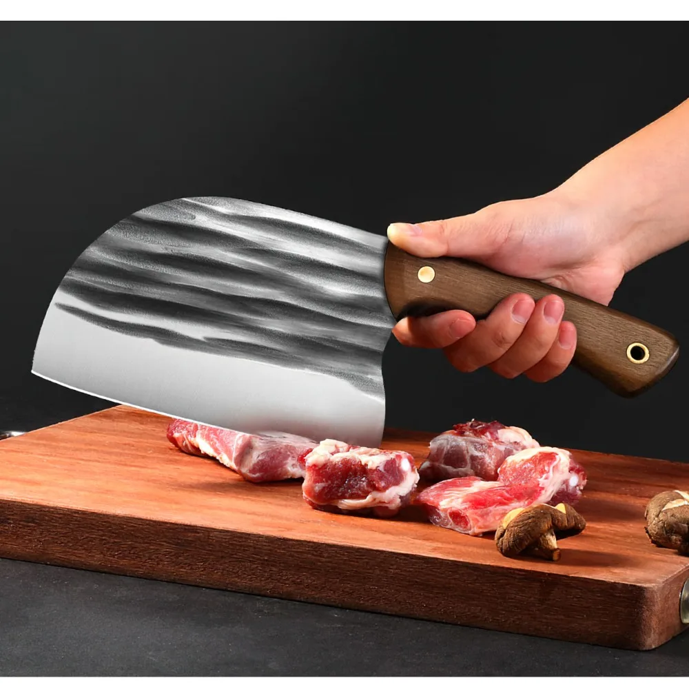 Household Forged Chopping Knife Stainless Steel Chinese Chef Slicing Knife Sharp Cleaver Fruit Vegetable Cutting Kitchen Tools