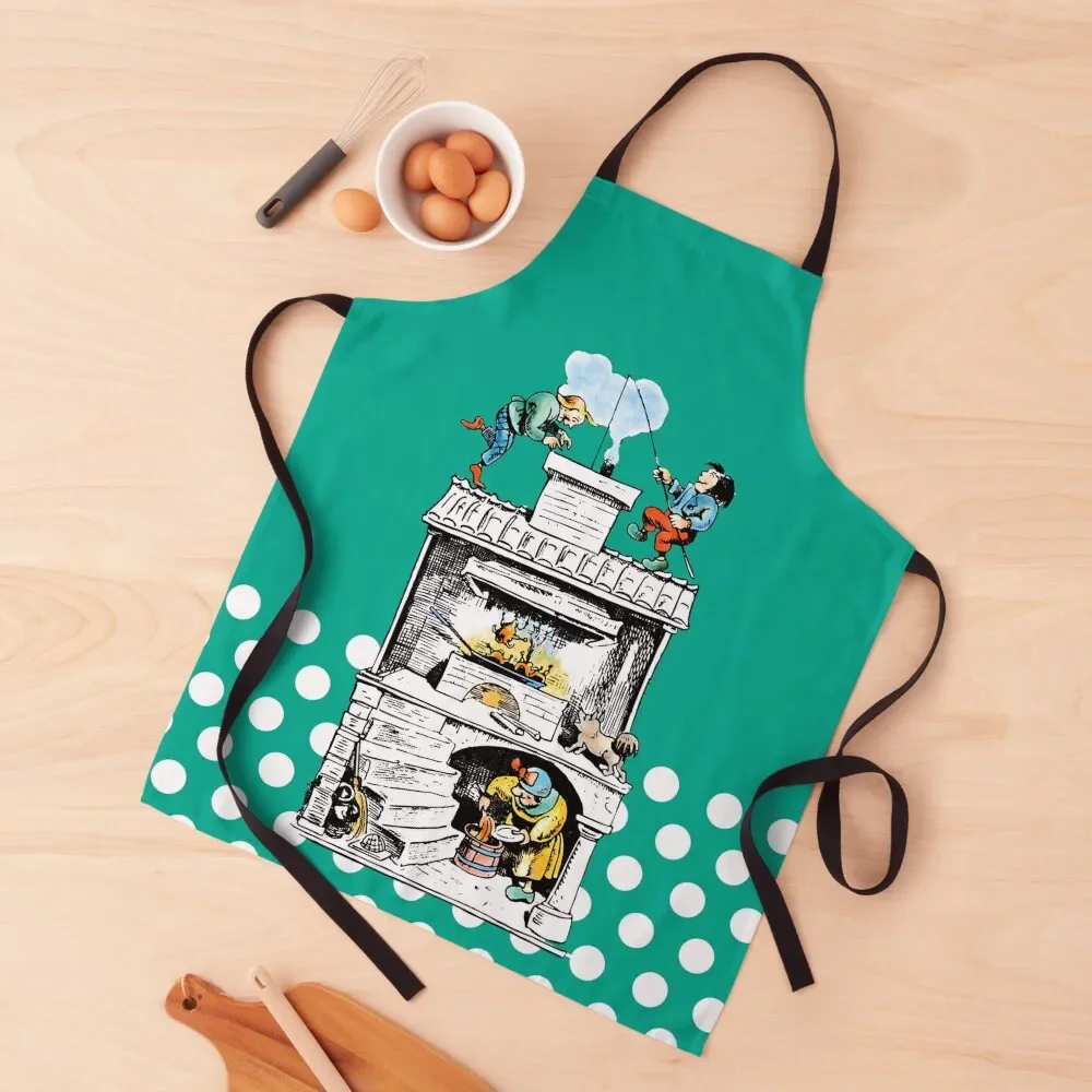 Max and Moritz steal chickens from Widow Bolte's chimney Apron Customizable Cooking For Man Haircut Apron