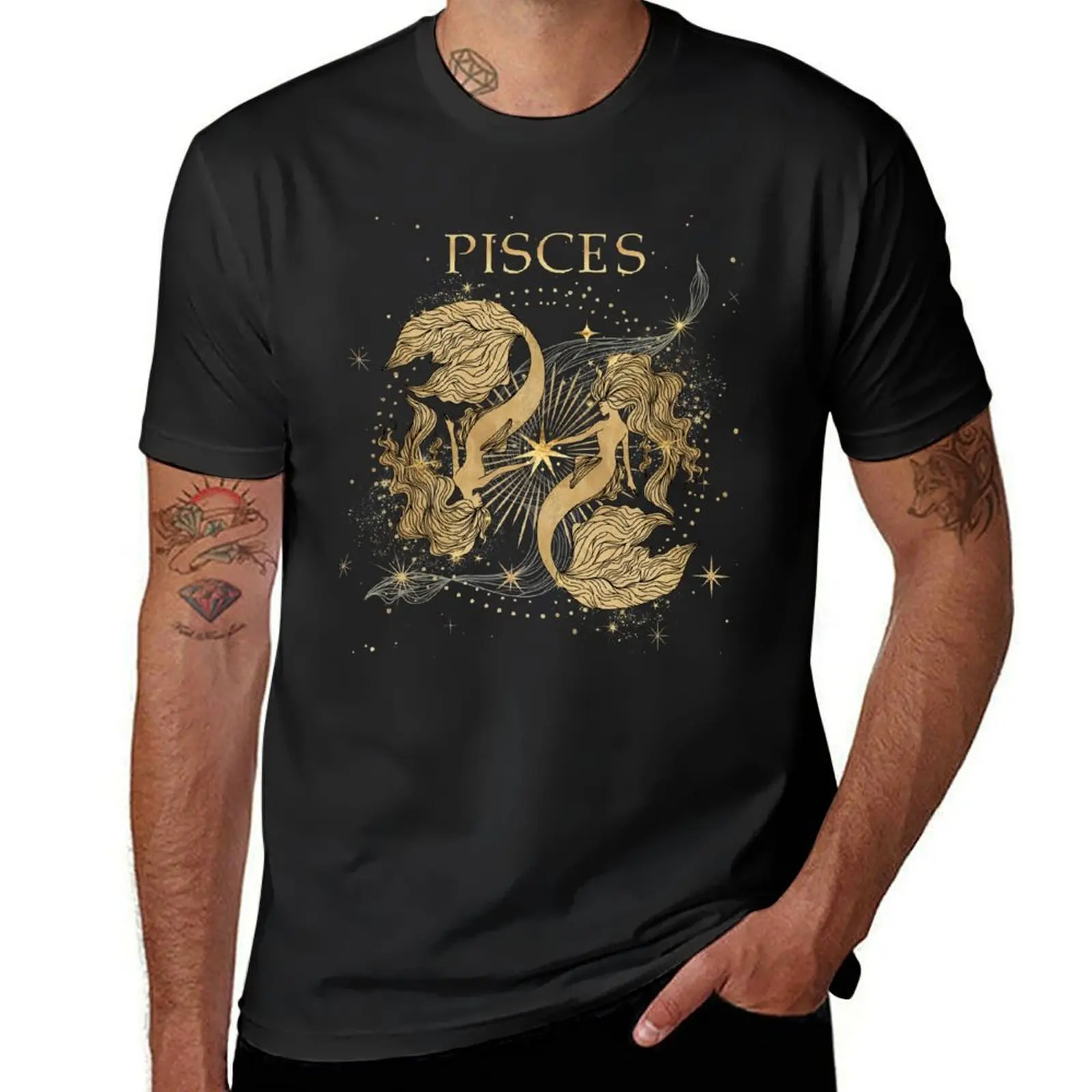 

Pisces zodiac woman T-Shirt plus size tops anime funny t shirts for men