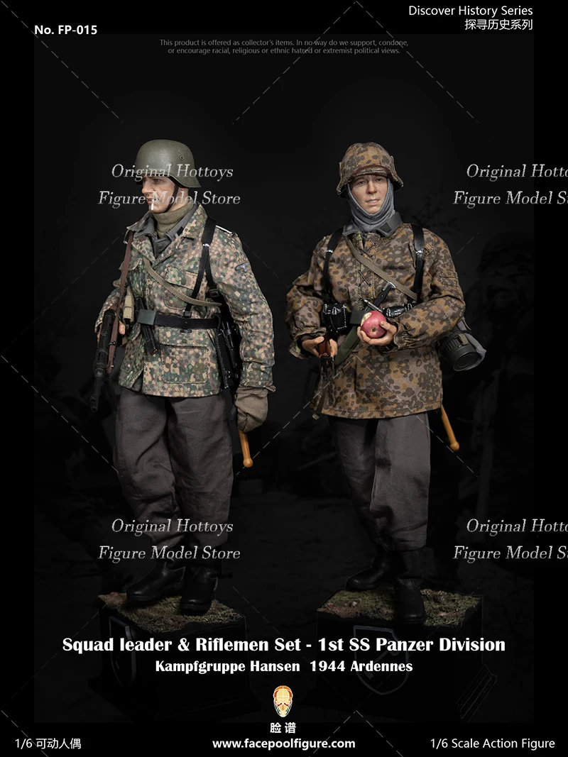 Facepoolfigure FP015A/B 1/6 Discover History Series - Squad Leader/Rifleman Full Set 12'' Action Figure Model Collection