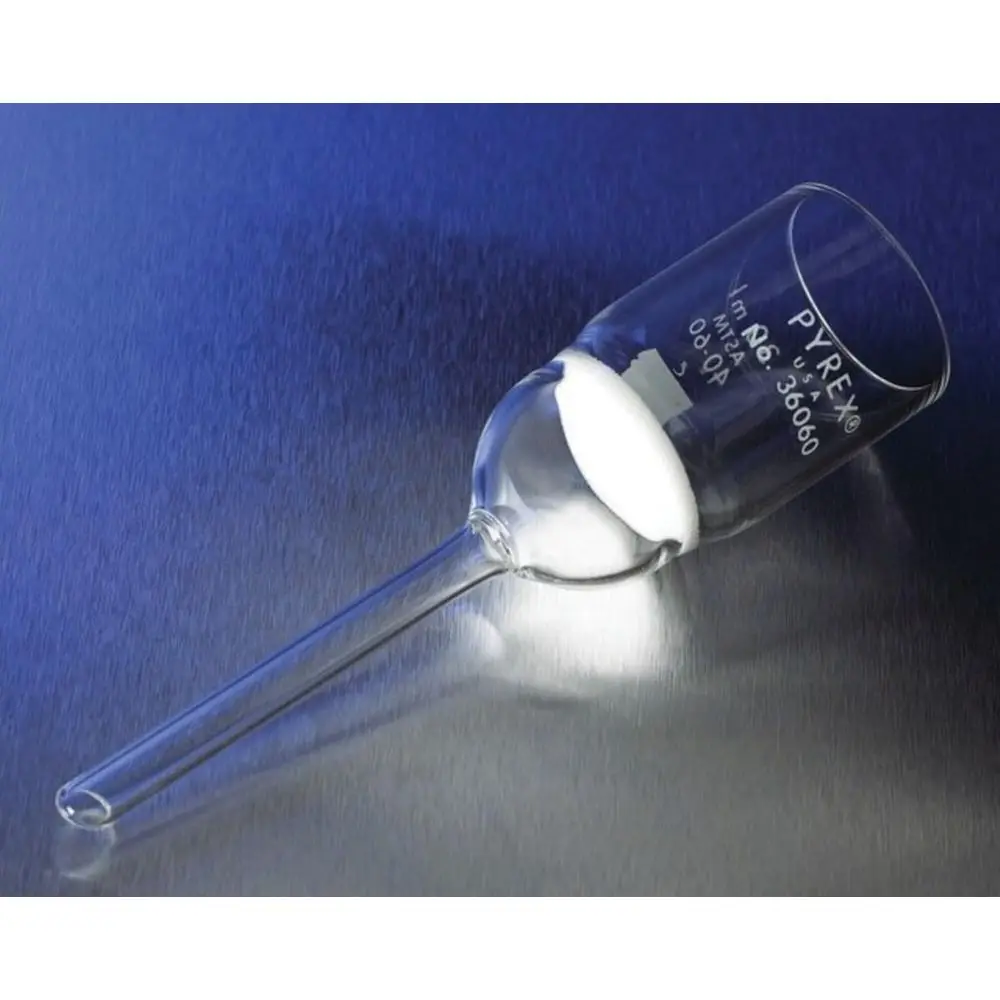 Borosilicate Glass Buchner Funnels with Fine Porosity Fritted Disc, 20mm Disc Diameter, 15ml Capacity (Case of 6)