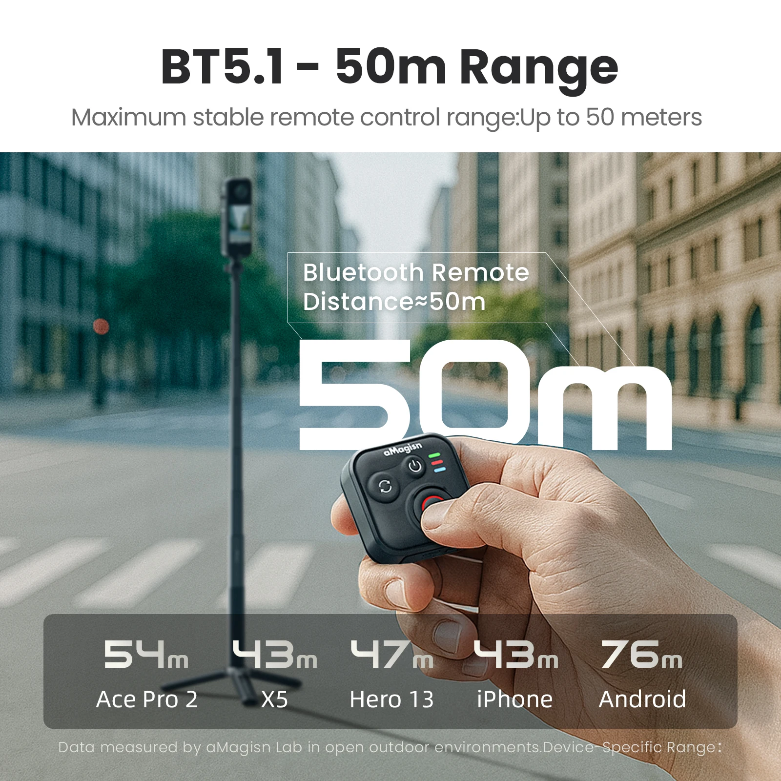 جهاز تحكم عن بعد لاسلكي يعمل بالبلوتوث لـ Insta360 X5/X4/Ace Pro 2/Ace Pro/Go 3S جهاز التحكم في التصوير لـ Gopro Hero 13 12 ملحقات الكاميرا