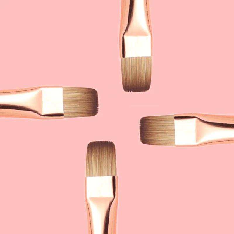 1/3 قطعة فرشاة مقبض شفافة وردية لفرشاة الرسم بالأشعة فوق البنفسجية جل تمديد منشئ قلم رسم