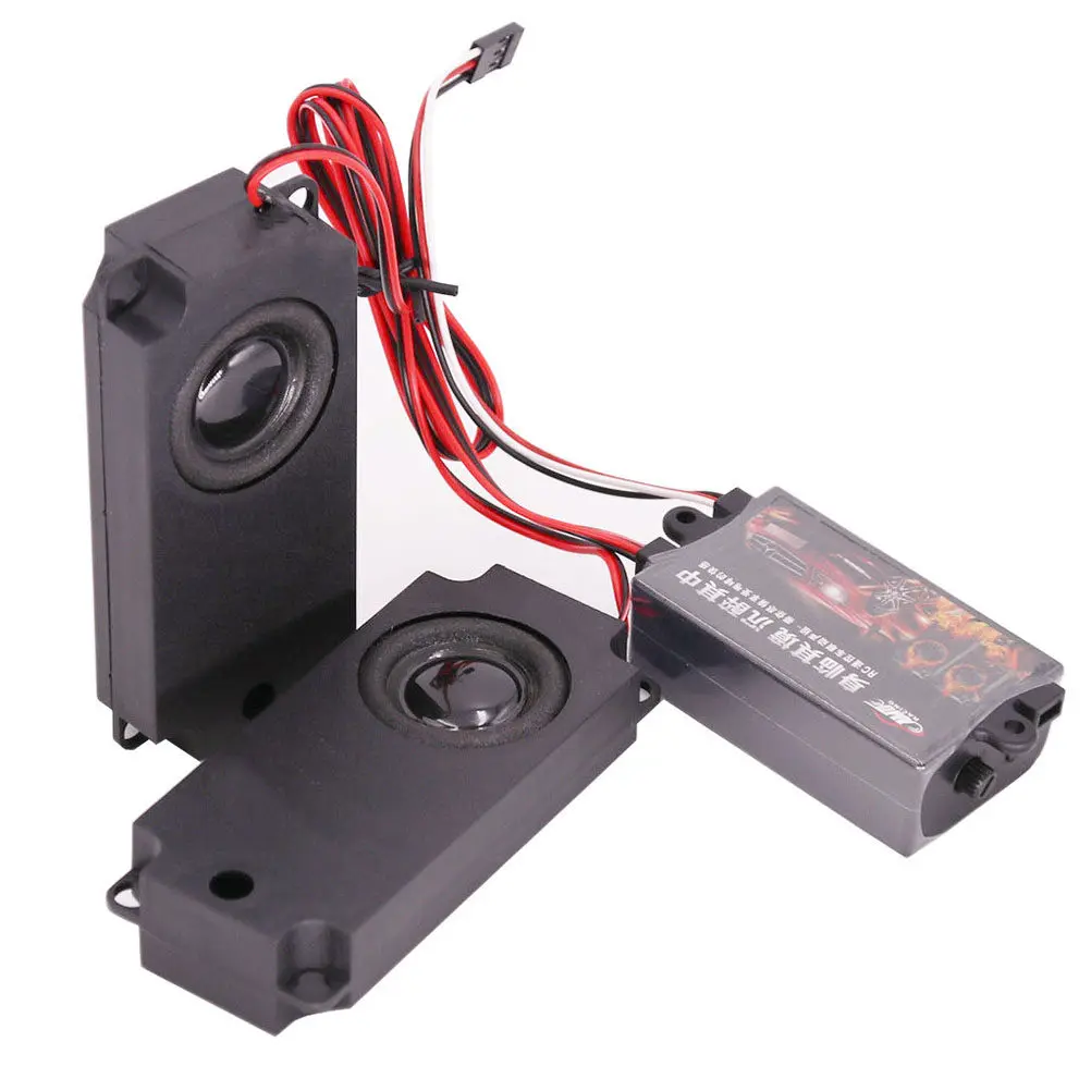 

2.4ghz Car Engine Sound Simulator for Rc Vehicles Throttle Responsive Sound System with Memory Chip Mountable Inside Shell Black