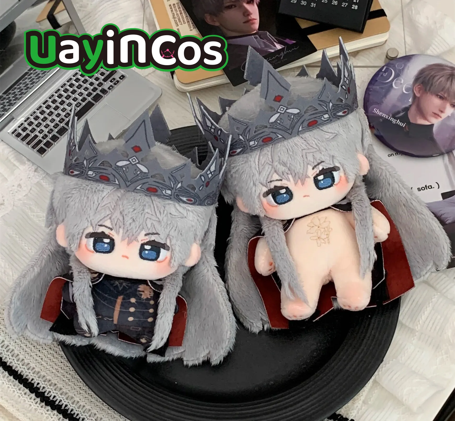 

Love and Deepspace Xavier Crown Cloak Stuffed 10cm Plushies Plush Doll Clothes Anime Game Keychain Bag Toy Kids Gifts Cosplay