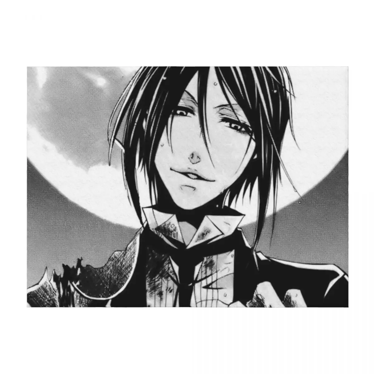 

black butler Sebastian Michaelis full moon manga Throw Blanket Moving Softest decorative sofa bed Blankets