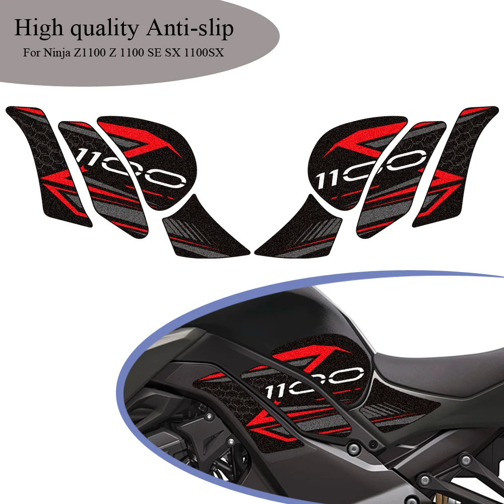 Frosted Motorcycle Tank Sticker Scooter Gas Cover Protect Decal Accessories Waterproof For Kawasaki Ninja Z1100 Z 1100SE 1100SX