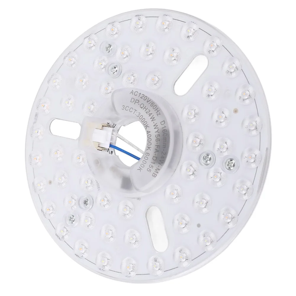 6.3 Inch LED Ceiling Fan Light Kit Dimmable 24W Ceiling Fan Light Replacement Panel 22W 3CCT Ceiling Fan Light Module Fan Lights
