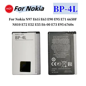 Bilashmart BackShell BP 4L Battery Nokia N97 E61i E63 E90 E95 E71 6650F N810 E72 E52 E55 E6 00 E73 E95 6760s Battery BP4L 1500mAh