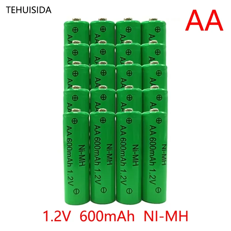 AA Rechargeable Battery 600mAh 1.2V NI-MH for Microphone Camera Remote Control MP3/MP4 Player Electric Shaver Flashlight