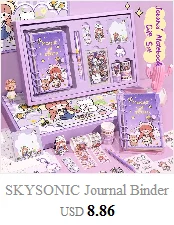 SKYSONIC Neue Ankunft A5 Zipper Binder Sammeln Buch Glitter Cover Organizer Journal Notebook Kugel Transparent PVC Fotoalbum – Detail 2