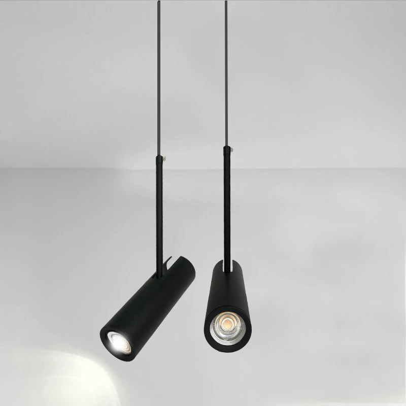 Lámpara colgante LED de estilo nórdico para decoración de comedor, ajustables para luces colgantes negras restaurante, Bar, café, dormitorio y