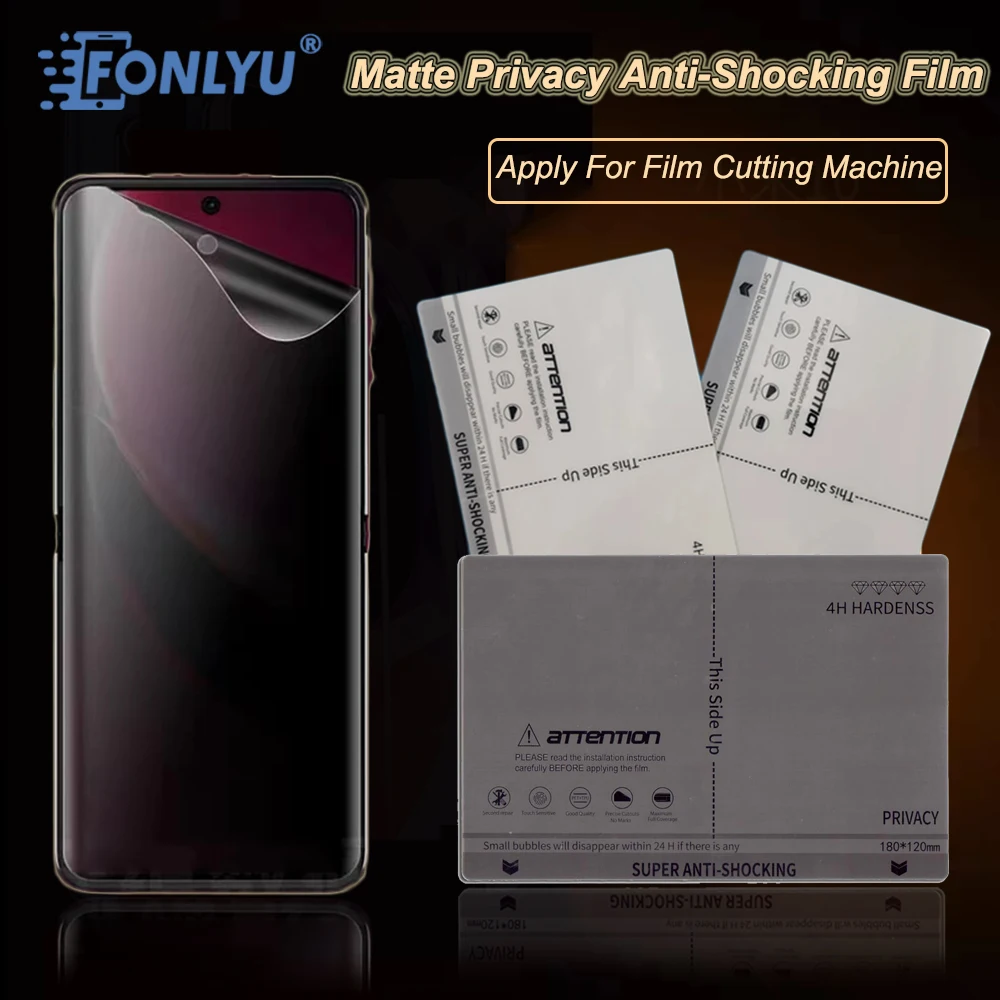 FONLYU 50PCS Matte Privacy Hydrogel Film Anti-shocking Anti Spy Peeping For Cell Phone Protector Blade Cutting Machine Plotter