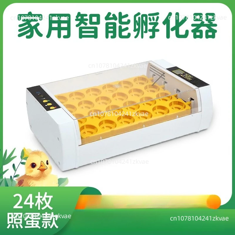 Mini Small Chicken, Duck, Goose, Quail, Bird 24s Fully Automatic Temperature Control Egg Incubator