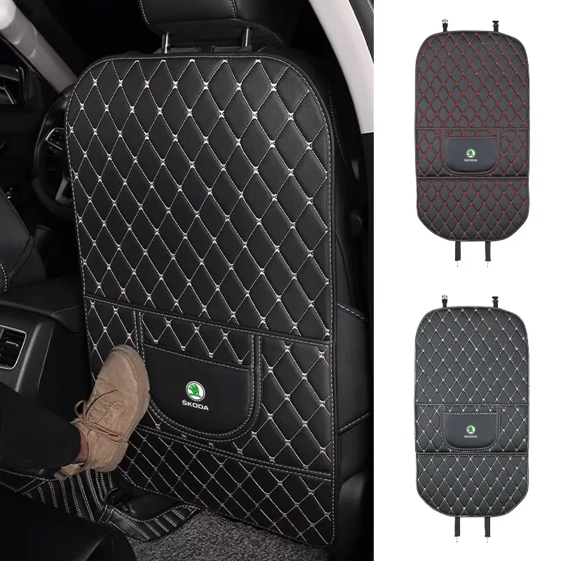 Car Seat Anti-Kick Pad Anti-wear Stain-Resistant Protection For Skoda Octavia Rapid Kodiaq Superb Derivative Karoq Fabia Kamiq