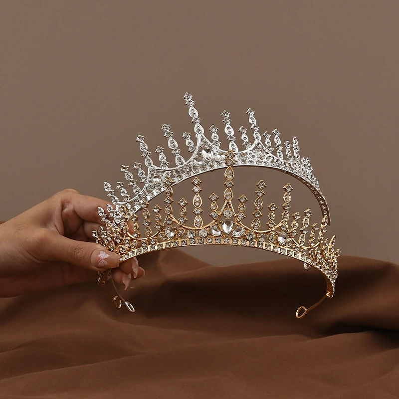 Baroque Vintage Luxury Crown Wedding Headwear For Girl Women\'s Birthday Party  Princess Children\'s Hair Jewelry Accessories