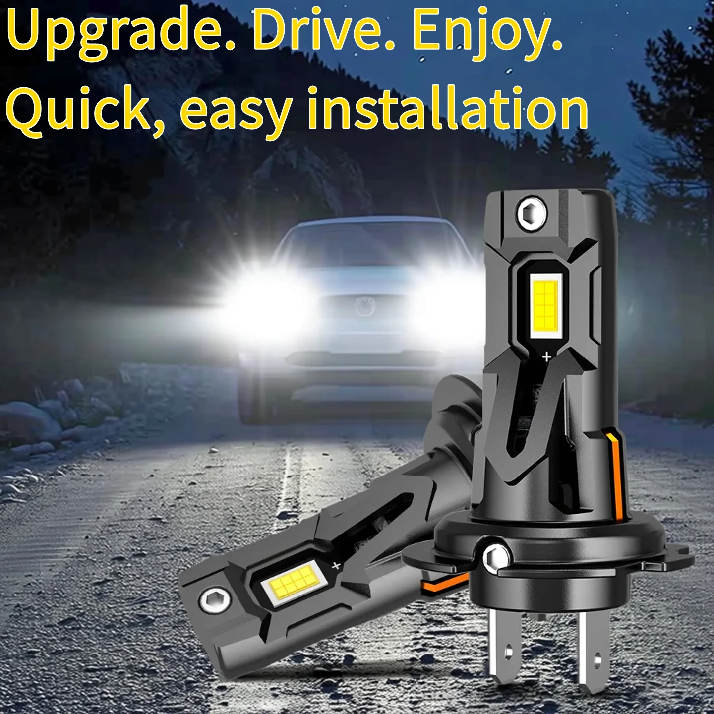 H7 H18 LED Headlight Bulbs 20W 2000lm H7 LED Light Auto Headlight Fog 6000K 7035 CSP Headlamp With Turbo Fan Head Light
