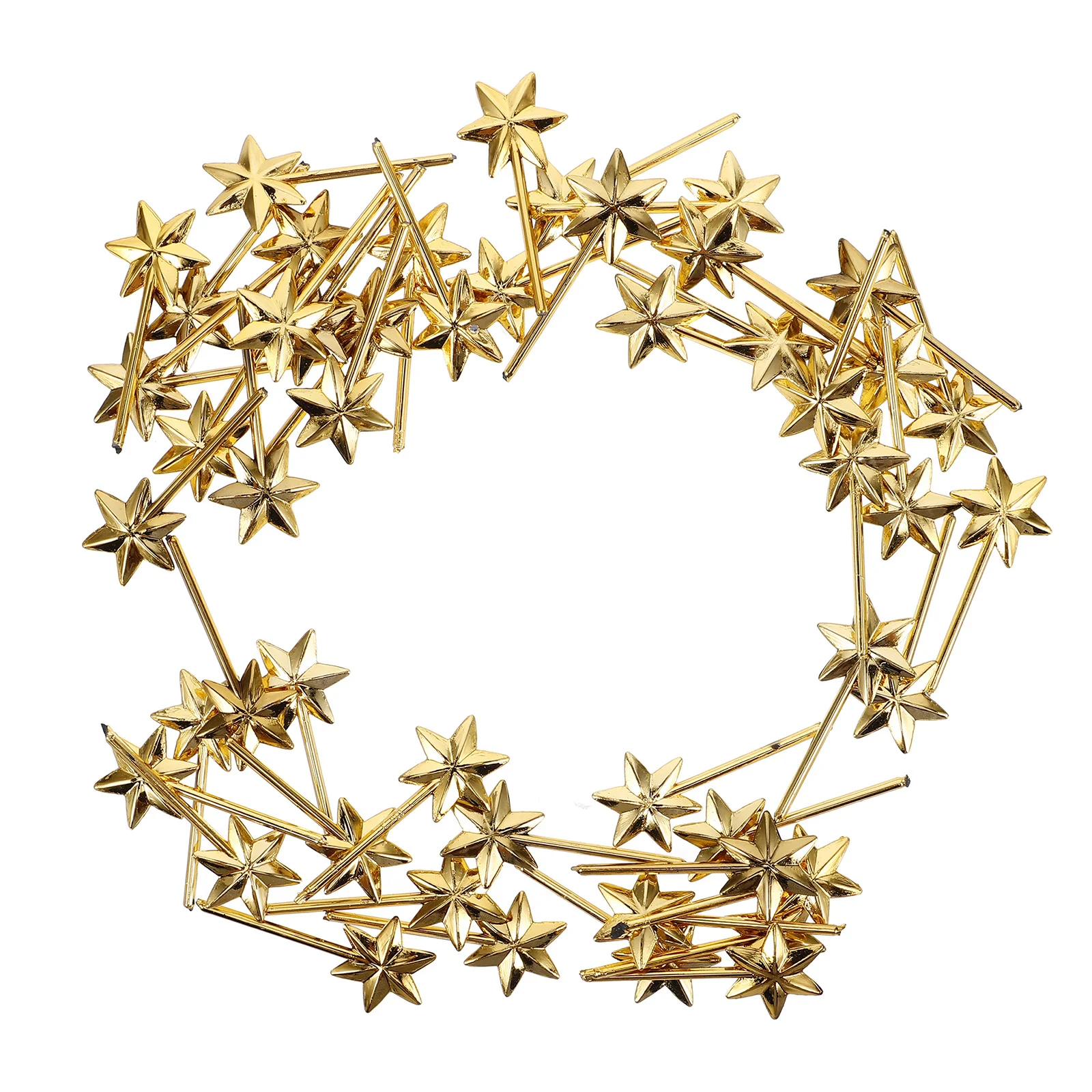 50Pcs Mini Hexagram Wands Gold Hexagram-Shaped DIY Craft Sticks Birthday Party Favors Decorations Mini Hexagram