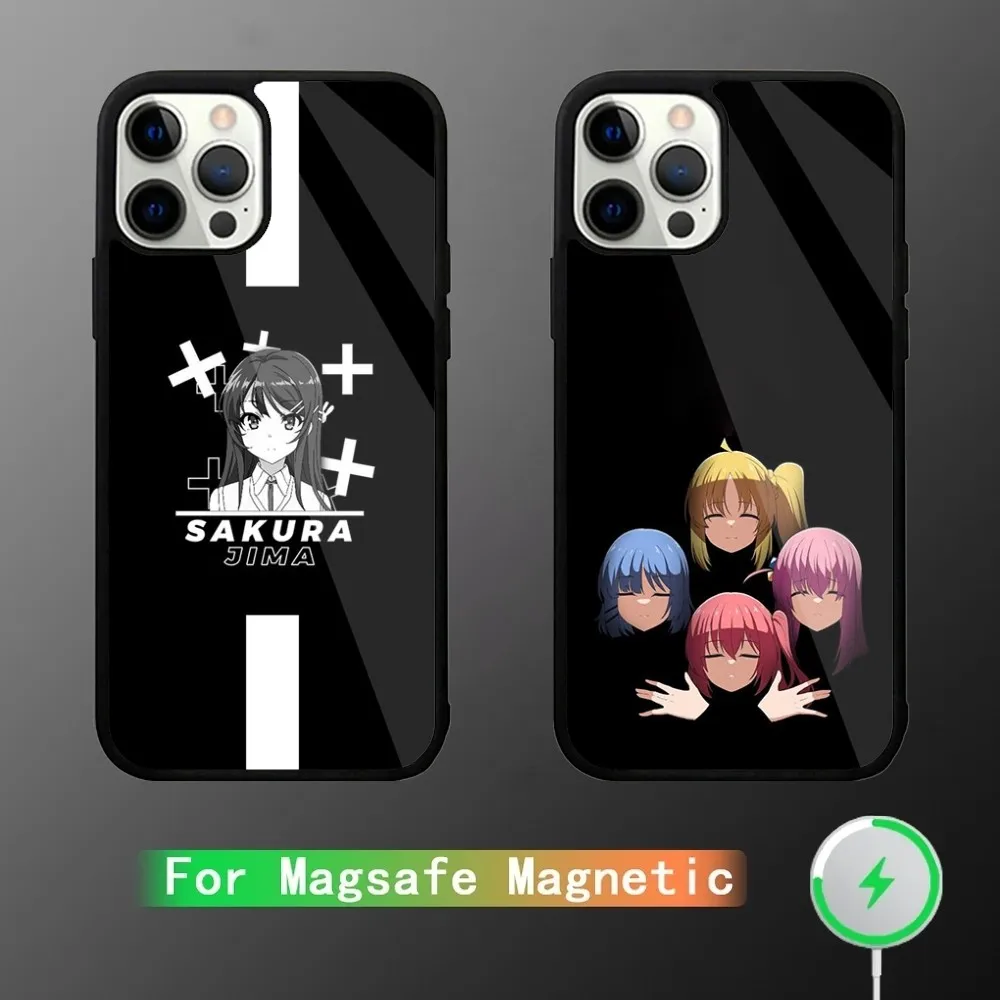 Anime B-Bocchi The Rock-S   Phone Case For iPhone 15,14,13,12,11,Plus,Pro,Max Mini Magsafe Magnetic Wireless Charging