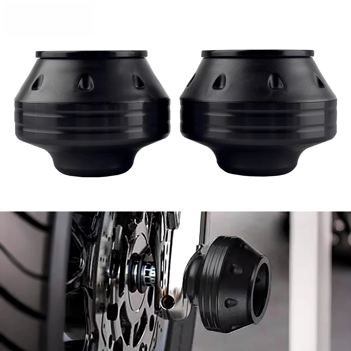 2Pcs Universal Motorcycle Wheel Protection Crash Pad Motorbike Crash Protectors Alloy Motocross Falling Front Fork Slider Cups