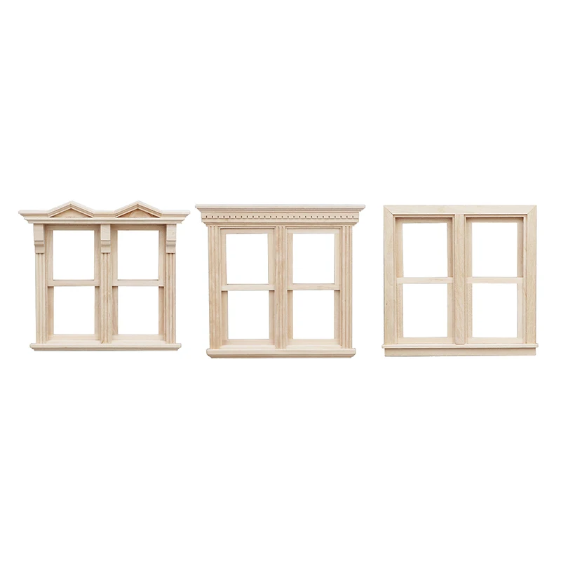 1:12 Dollhouse Miniature Window Sliding Windows Can Be Painted Furniture Model Decor Toy Doll House Accessories