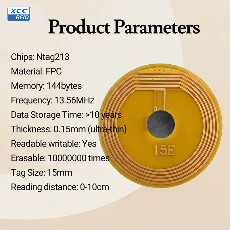 Etiqueta NFC NTAG213 de 15 mm, - Nfc Tag Programmable reseña y precio