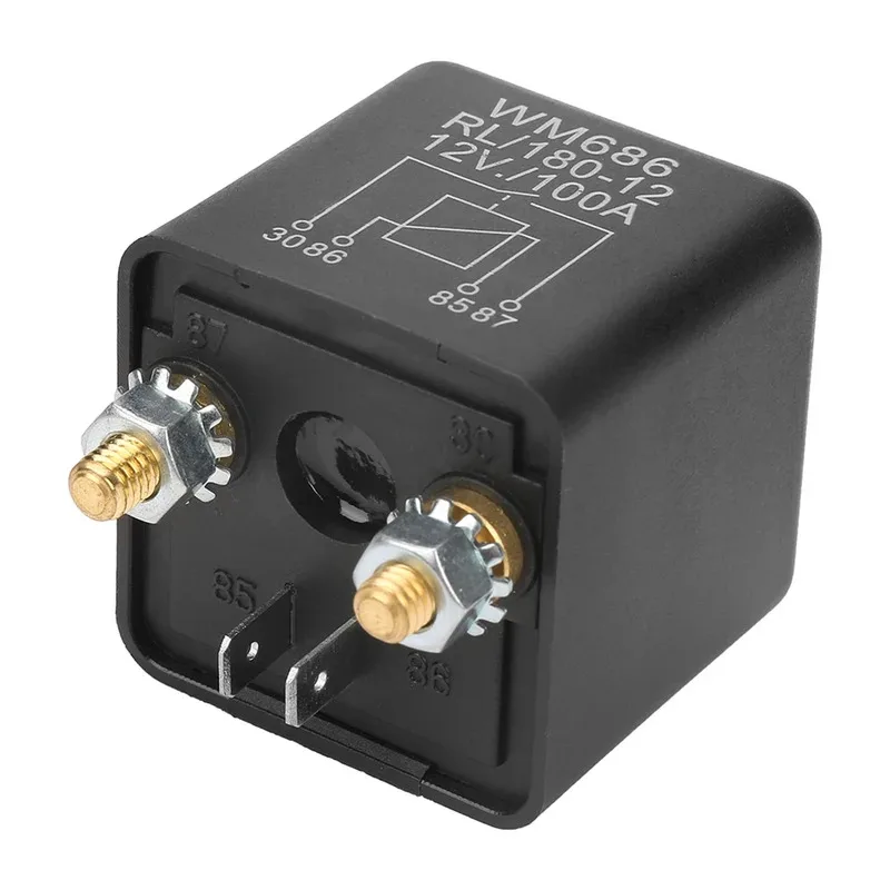 2PCS WM686 12V/24V DC Heavy Duty Car Relay - 100A/200A Normally Open Battery ON/OFF Control Starter Relay RL/180