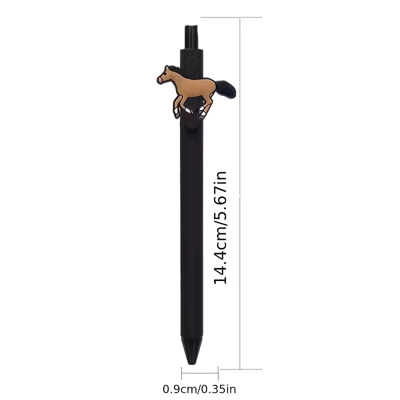 8 Stück Kugelschreiber mit Pferdemotiv, zufälliger Stil (2 Stifte + 6 Stiftminen), Geschenkstifte für Schüler zum Schreiben. – Detail 7