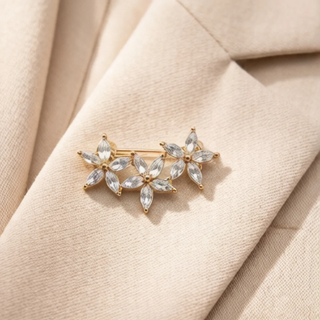 Trend 26 Date Out Anti-Exposure Magic Pin, Themed Brooch, High-Value Business Banquet Brooch, Hidden Button, French Style, Metal Lapel Pin, Ins Style Brooch, Couple Brooch, Unique Decorative Pin, Minimalist, High-End, Bag Accessories, Diy, Distinctive