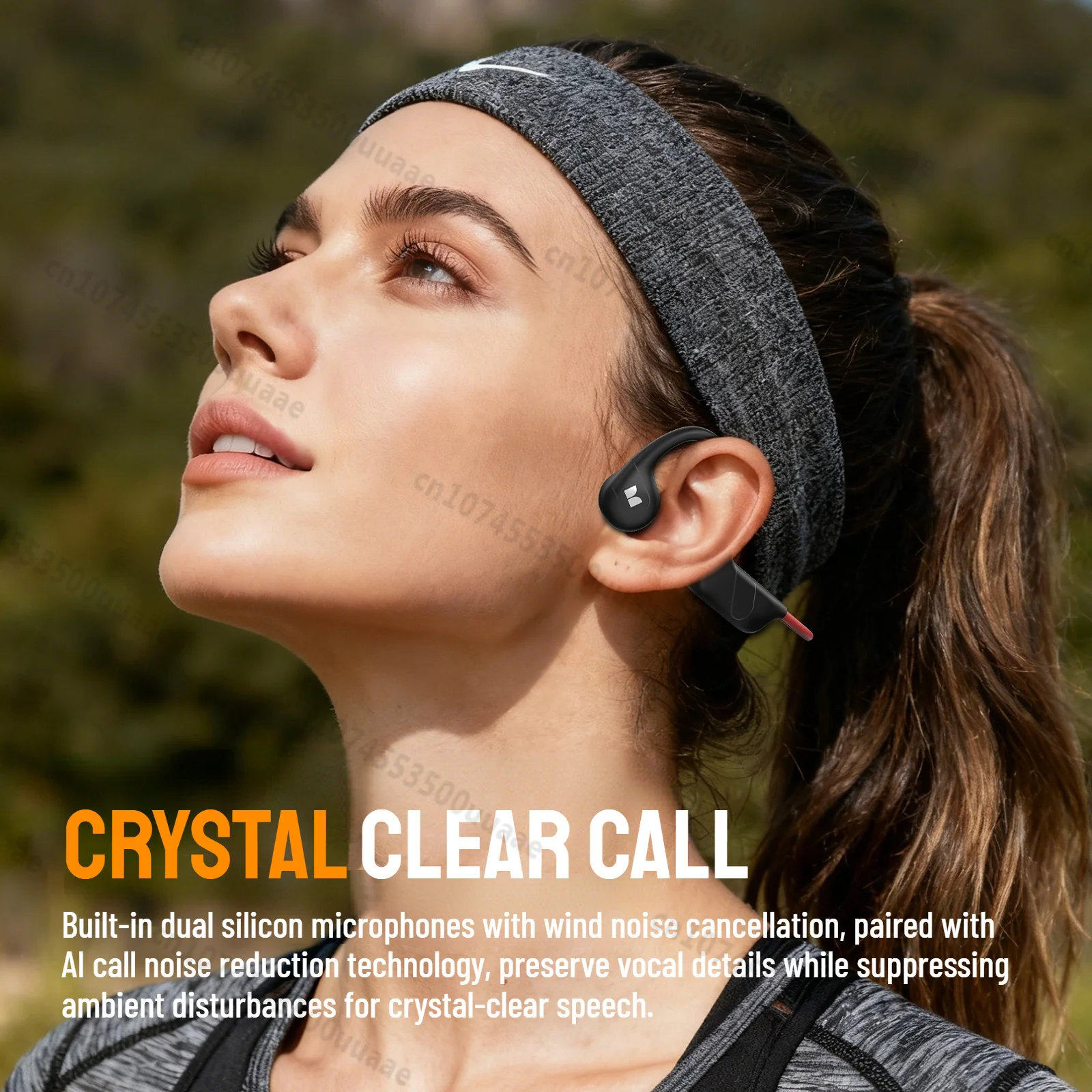 Monster AuraFit XB01 سماعة أذن تلتف حول الرأس مفتوحة الأذن بلوتوث 6.0 سماعة رياضية IP56 مقاوم للماء سماعات الأذن اللاسلكية #6