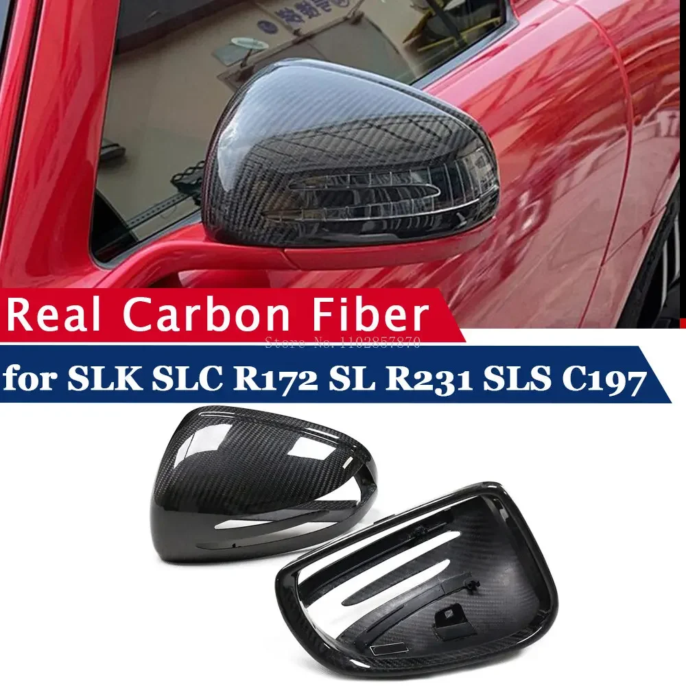 

Dry Carbon Fiber for Mercedes Benz SLK SLC R172 SL R231 SLS C197 AMG GT 2D C190 Side Mirror Cover Shells Frame Case Protector