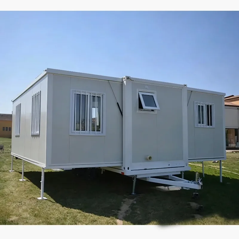 Small Container House Villa Quality Prefabricated 20ft 40ft Tiny House Double-wing Expandable Rooms Equipped Container House