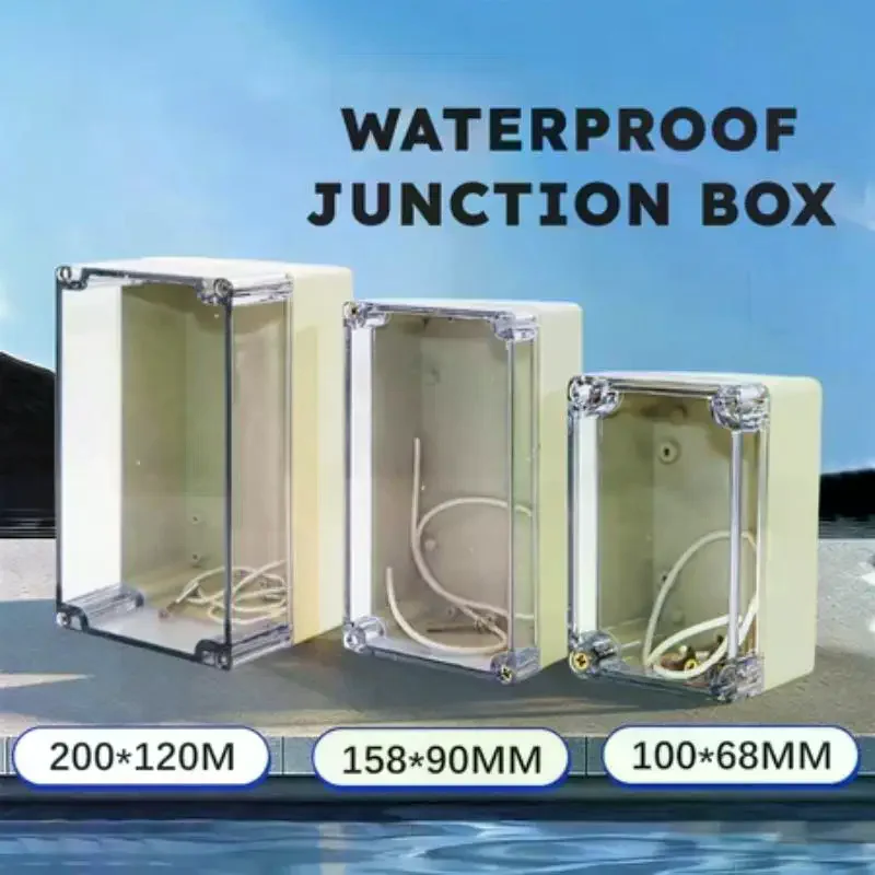 IP65 ABS Circuit Enclosure Box: Waterproof Electronic Project Wire Junction Transparent Outdoor