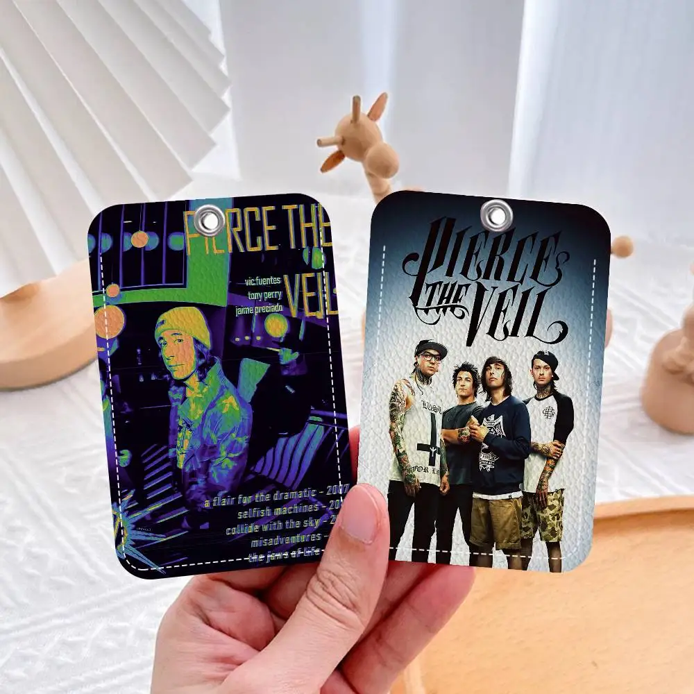 popular P-Pierce T-The V-Veil Band classic Keychain With Access Card Holder, Bus Pass & Meal Card ID Bank Card Protective Case