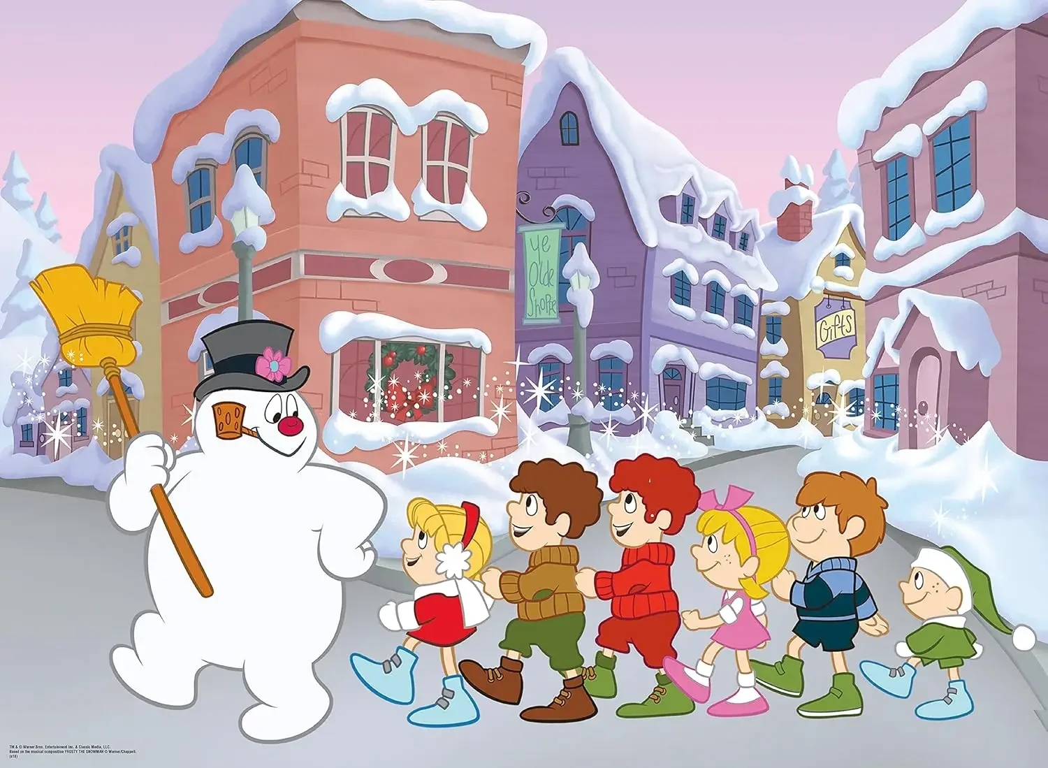 

The Snowman 1000/500/300 Pieces Jigsaw Puzzles Challenging Family Activity Games for Gameroom Bedroom Livingroom Party Decor