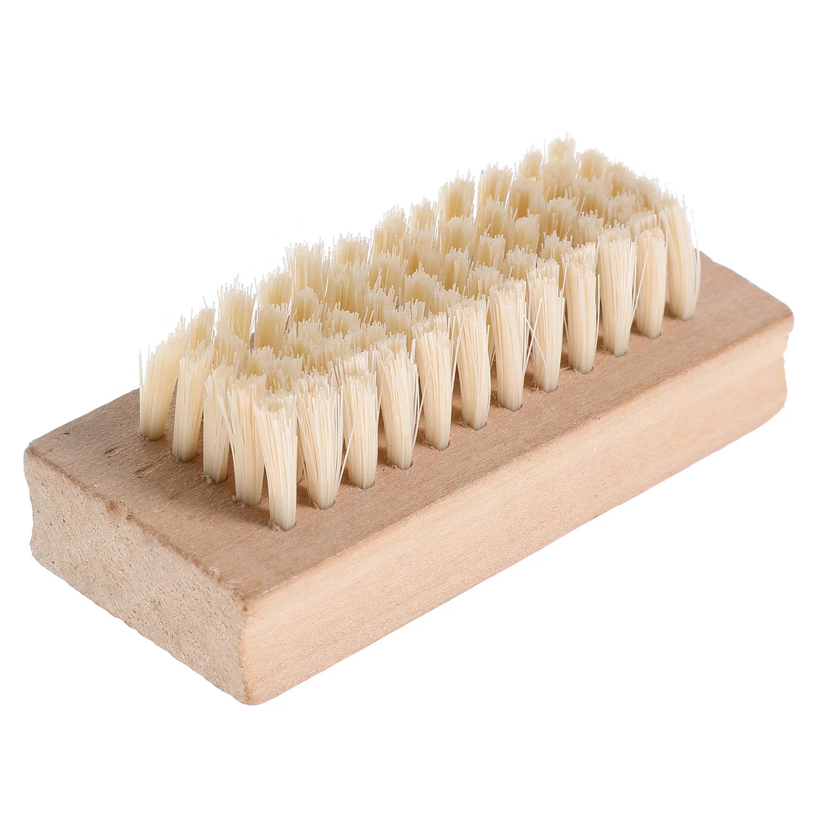 Natural Bristle Wood Brush 10*4.5*4Cm Double Sided Smooth Handle For Spa Oils Hands Feet Washing Nail Care Tool Wooden