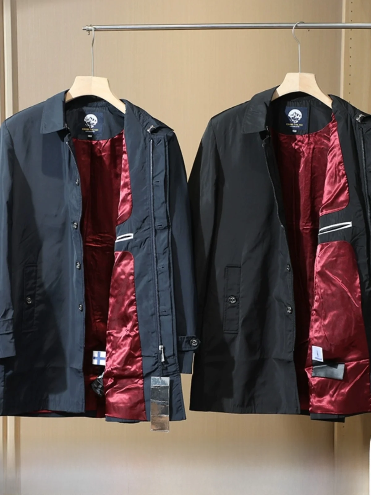 

Мужское уличное повседневное водонепроницаемое осенне-зимнее длинное пальто с рисунком оленя, застежка на одной пуговице, подставка для бизнеса, повседневное