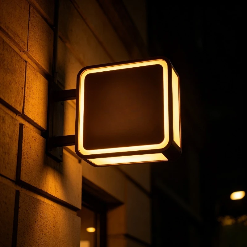 Deposit-Light box store door sign LED outdoor double-sided light box wall-mounted three-dimensional light box