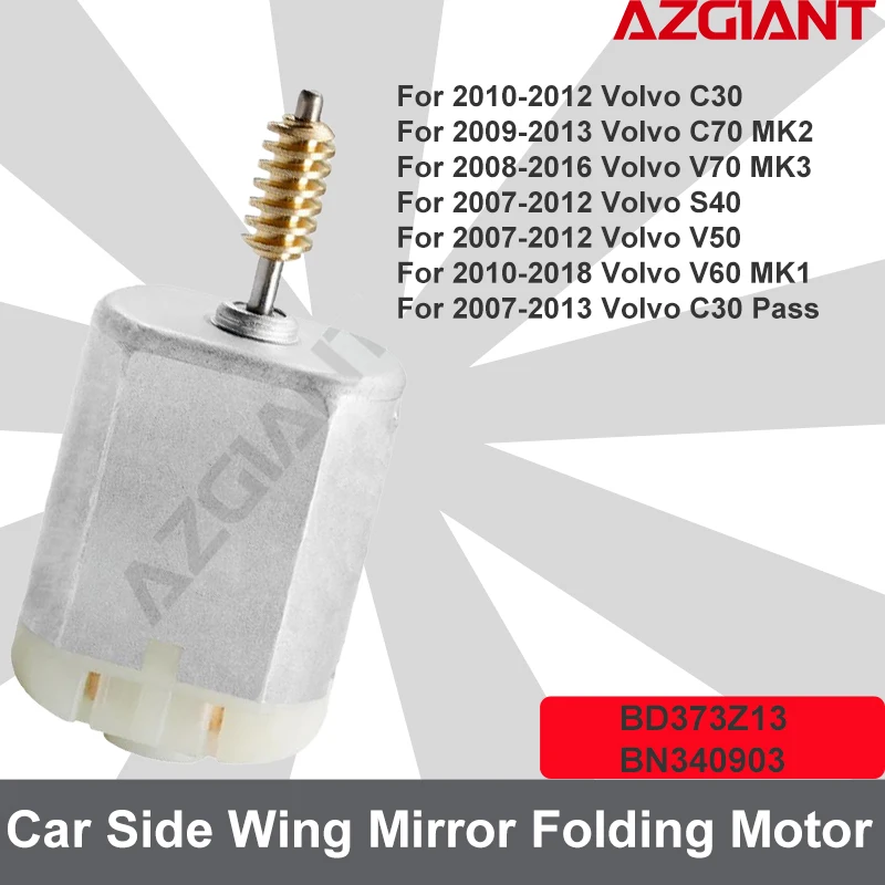

Car Power Folding Unit Mirror Actuator Motor 12V For Volvo C30 Pass C70 MK2 V70 MK3 S40 V50 V60 MK1 Interior Replacement Parts