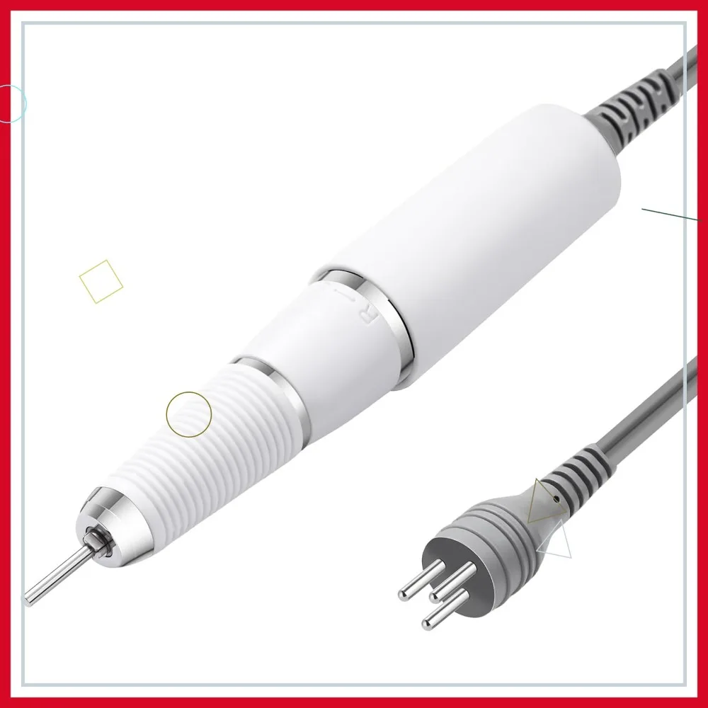 

Professional 30000RPM Electric Nail Drill Handpiece for Up200 Machine, E File with 3 Pins in White