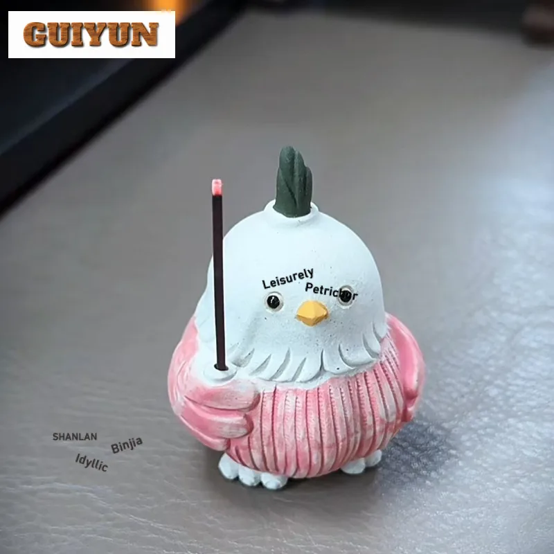 Yixing Purple Clay Garlic Bird Incense Holder Zen Garden Incense Burners Meditation Censer Tea Items Supplies Ornaments Craft