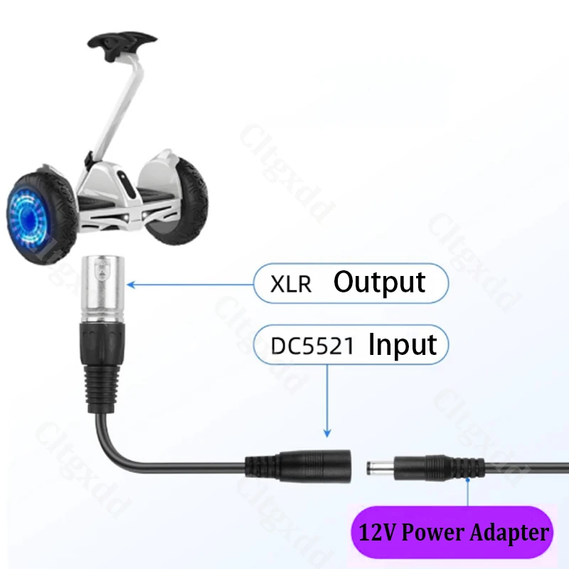 DC-Adapter-Konverterstecker 5,5mm*2,1mm Buchse auf XLR 3-polig 5,5*2,5mm 8,0*1,6mm RCA M12 M16 C13 Stecker Geeignet für Roller – Detail 10